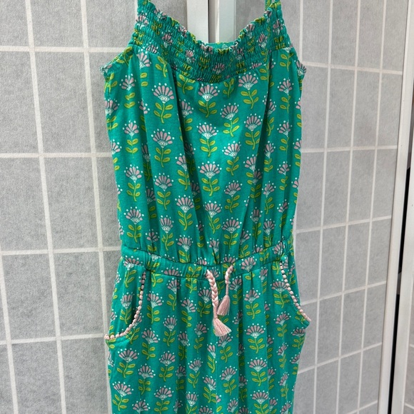 Boden Other - Boden Girls Floral Green Sleeveless Jumpsuit Size 9-10Y
